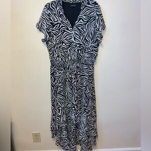 High Low cascade dress in 1X